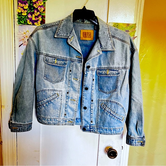 Vintage LIZ authentic Denim Jacket size L-XL - Picture 1 of 5